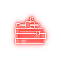 Sticker - learning technology knowledge education neon icon