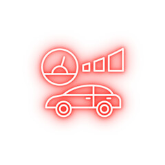 Sticker - Speedometer car neon icon