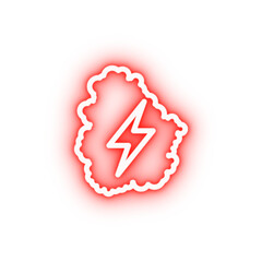 Poster - lightning neon icon