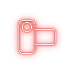 Poster - manual camera neon icon