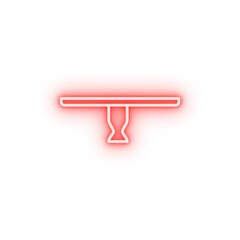 Sticker - round table neon icon