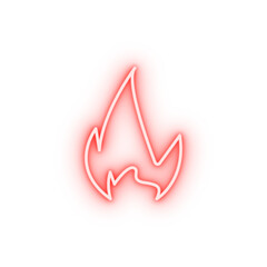 Canvas Print - fire neon icon