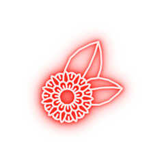 Sticker - Flower plant neon icon