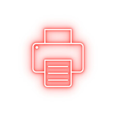 Sticker - Printer neon icon