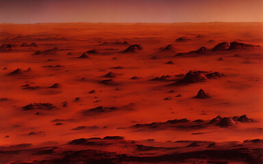 Wall Mural - landscape of the planet mars 37