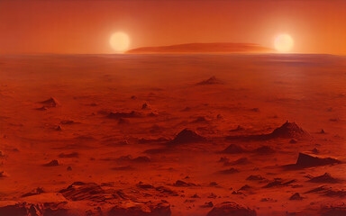 Wall Mural - landscape of the planet mars 28