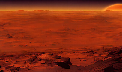 Wall Mural - landscape of the planet mars 29