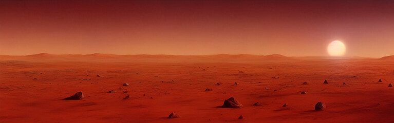 Wall Mural - landscape of the planet mars 27