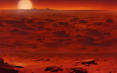 Wall Mural - landscape of the planet mars 26