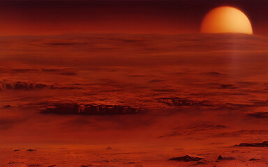 Wall Mural - landscape of the planet mars 22