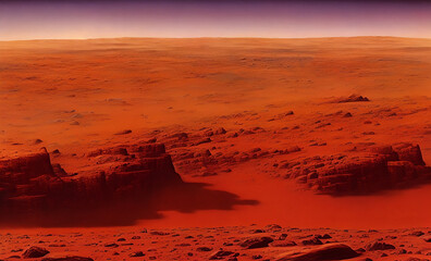 Wall Mural - landscape of the planet mars 35