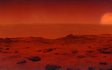 Wall Mural - landscape of the planet mars 21