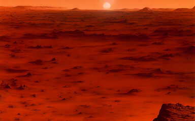 Wall Mural - landscape of the planet mars 25