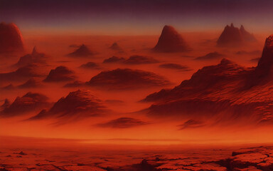 Wall Mural - landscape of the planet mars 31