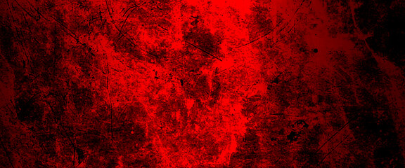 Scary red wall for background, Dark grunge textured red concrete wall background, red horror wall background, dark slate background toned classic red color, old textured background. 