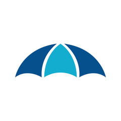Umbrella logo design. Abstract umbrella
