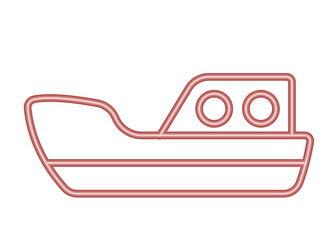 Sticker - ship transport neon light