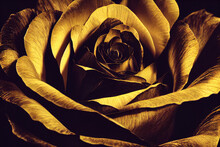 Golden Rose, Made By AI, Artificial Intelligence