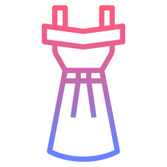 dress line gradient icon