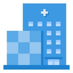 Sticker - hospital flat icon