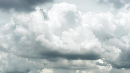 Wall Mural - Timelapse of beautiful blue sky with clouds on bright sunny day for abstract background
