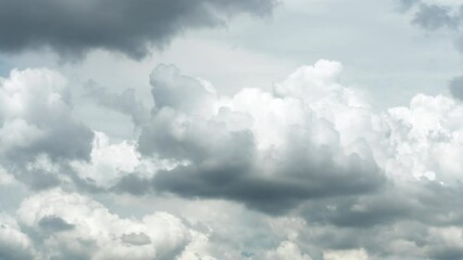 Wall Mural - Timelapse of beautiful blue sky with clouds on bright sunny day for abstract background