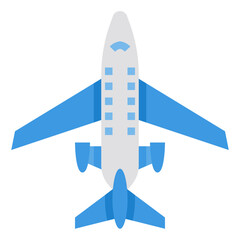 Wall Mural - plane flat icon