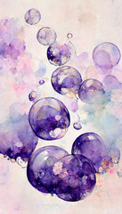 Poster - abstract background with bubbles