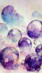 Canvas Print - abstract background with bubbles