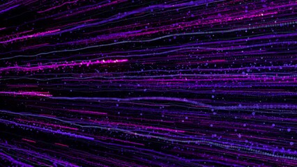 Bright multi-colored particles fill the space with jets of energy and light. Shiny colorful abstract background for bright festive decoration