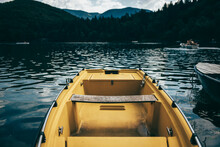 Yellow Boat On Monticolo Lake