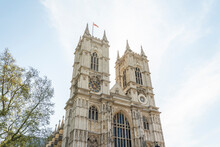 UK, England, London, Facade Of Westminster Abbey