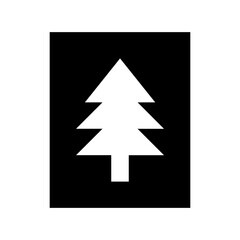 Sticker - Christmas Tree Vector Icon