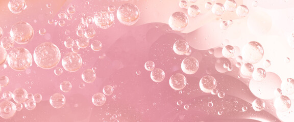 Abstract Pink water bubbles background