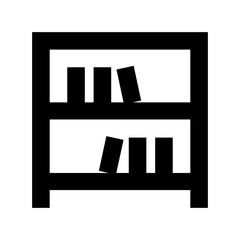 Wall Mural - Bookshelf Flat Vector Icon