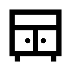 Poster - Cabinet Flat Vector Icon 