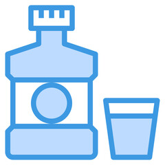 Beverage blue outline icon