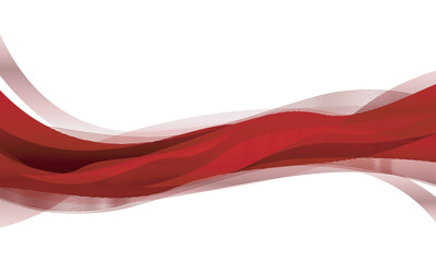 Wall Mural - Red wave curve abstract background concept design