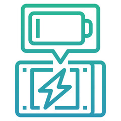 Poster - empty battery icon