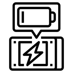 Sticker - empty battery icon