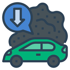 Poster - greenhouse gas icon