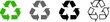 Recycling icons set, recycling arrows. Symbol of ecology, naturalness, purity on transparent background. PNG image