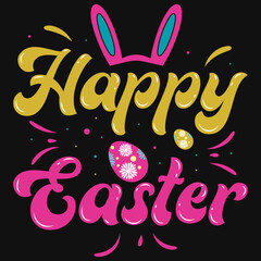 Happy easter tshirt design