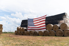 Huge United States Flag At Village