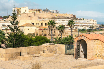 Canvas Print - Melilla Traditional Architecture in a Spanish Enclave in Africa. Melilla Shares a Border with Morocco. Spain. Africa. 