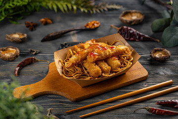 Canvas Print - Fried shrimps tempura