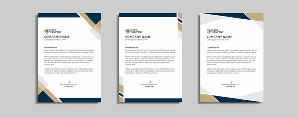 Sticker - modern corporate letterhead template design