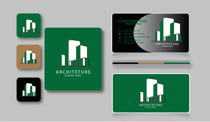 Wall Mural - Creative visit card with color variation