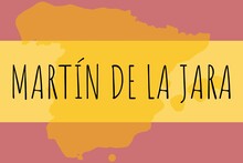 Martín De La Jara: Illustration Mit Dem Namen Der Spanischen Stadt Martín De La Jara