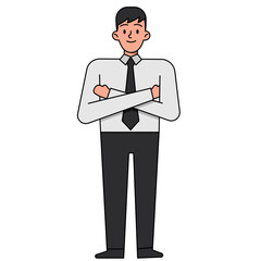 Sticker - businessman filled outline icon